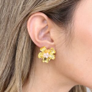 Aro Flor con cristales